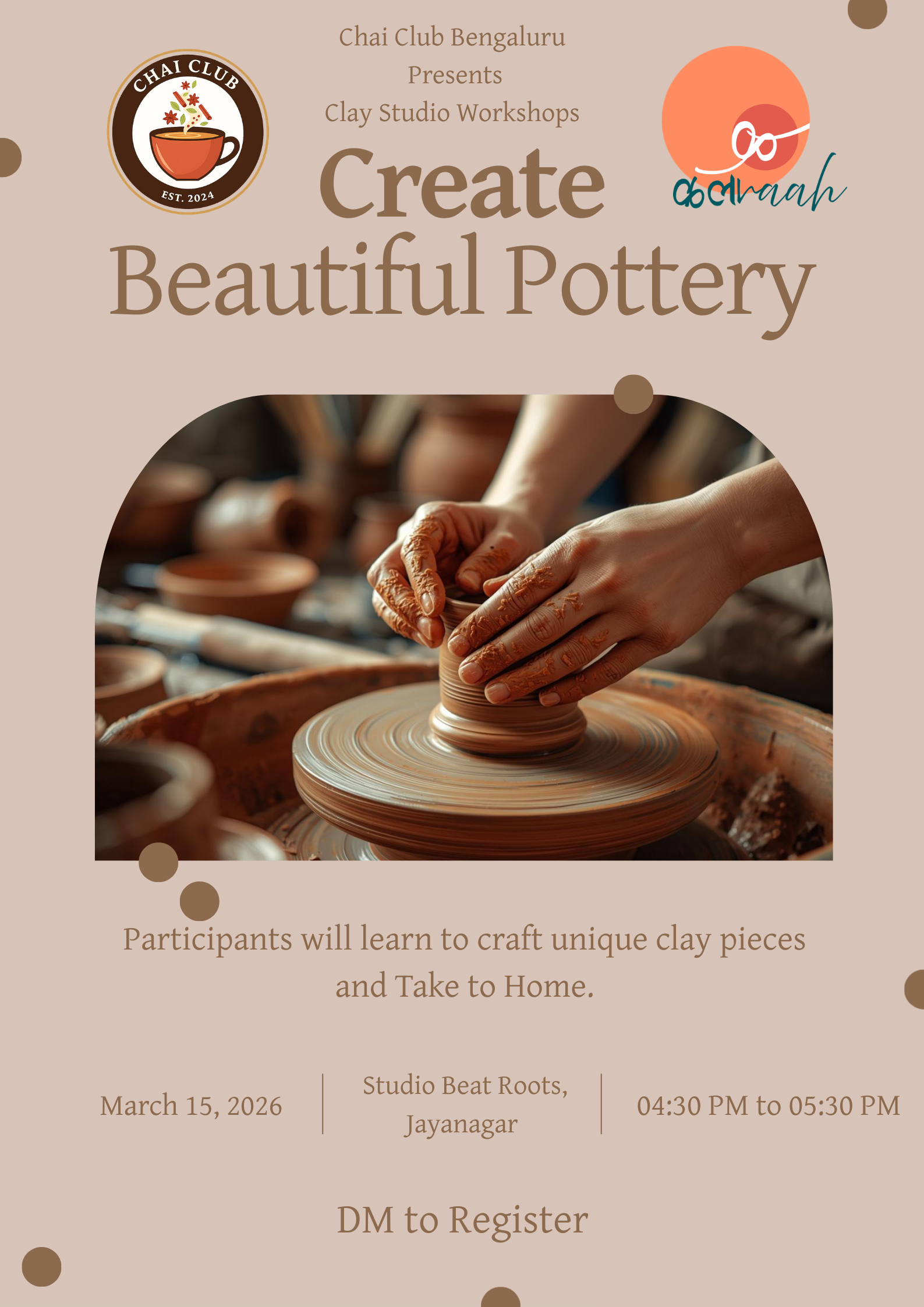 Pottery Making Workshop by Chai Club Bengaluru
