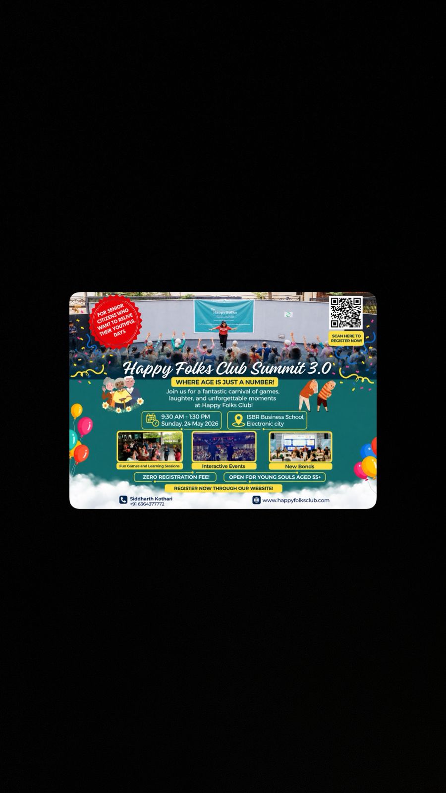 The Happy Folks Summit 4.0 (CARNIVAL FOR SENIOR CITIZENS) | 24 May 