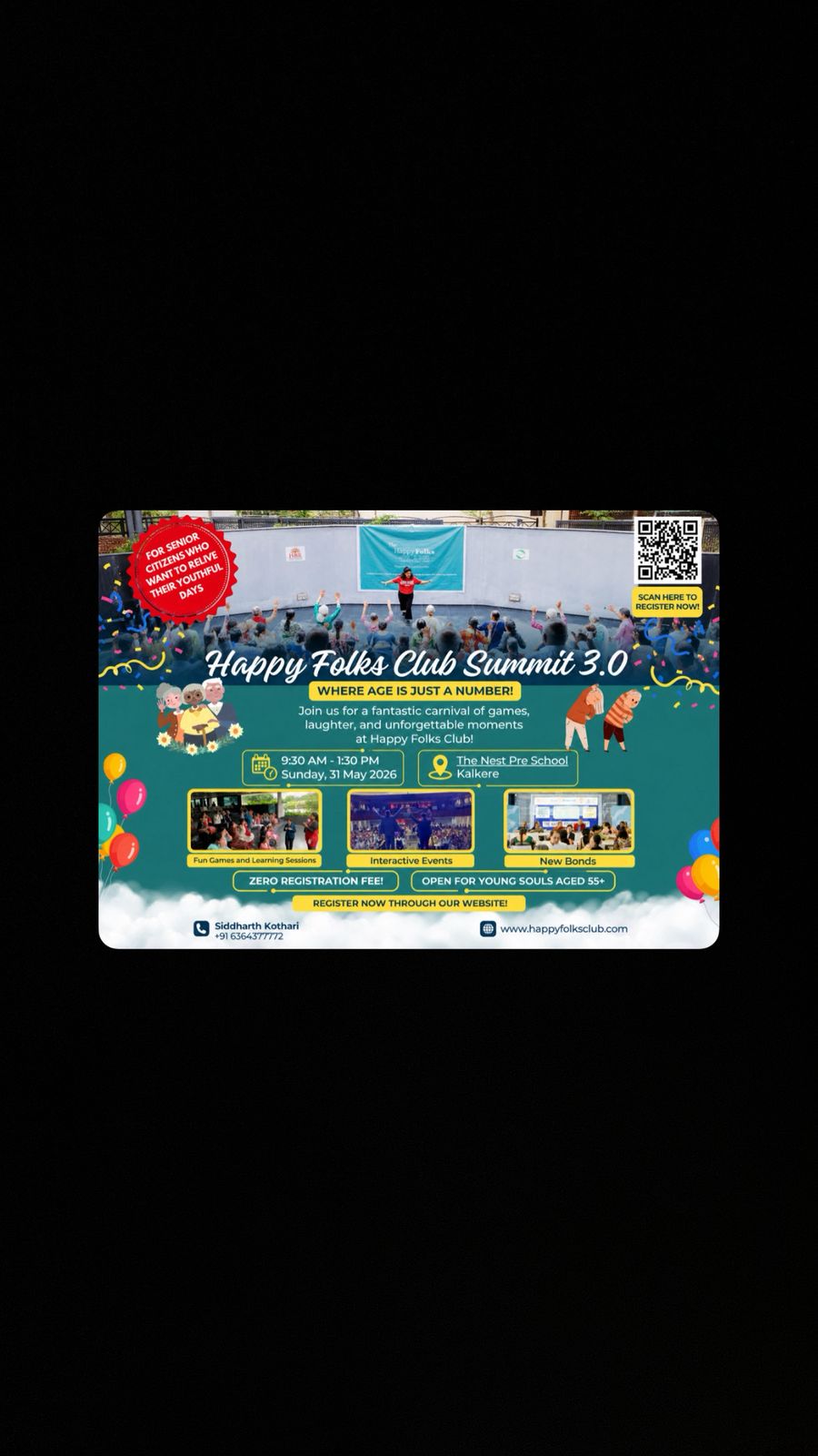 The Happy Folks Summit 4.0 (CARNIVAL FOR SENIOR CITIZENS) | 31 May