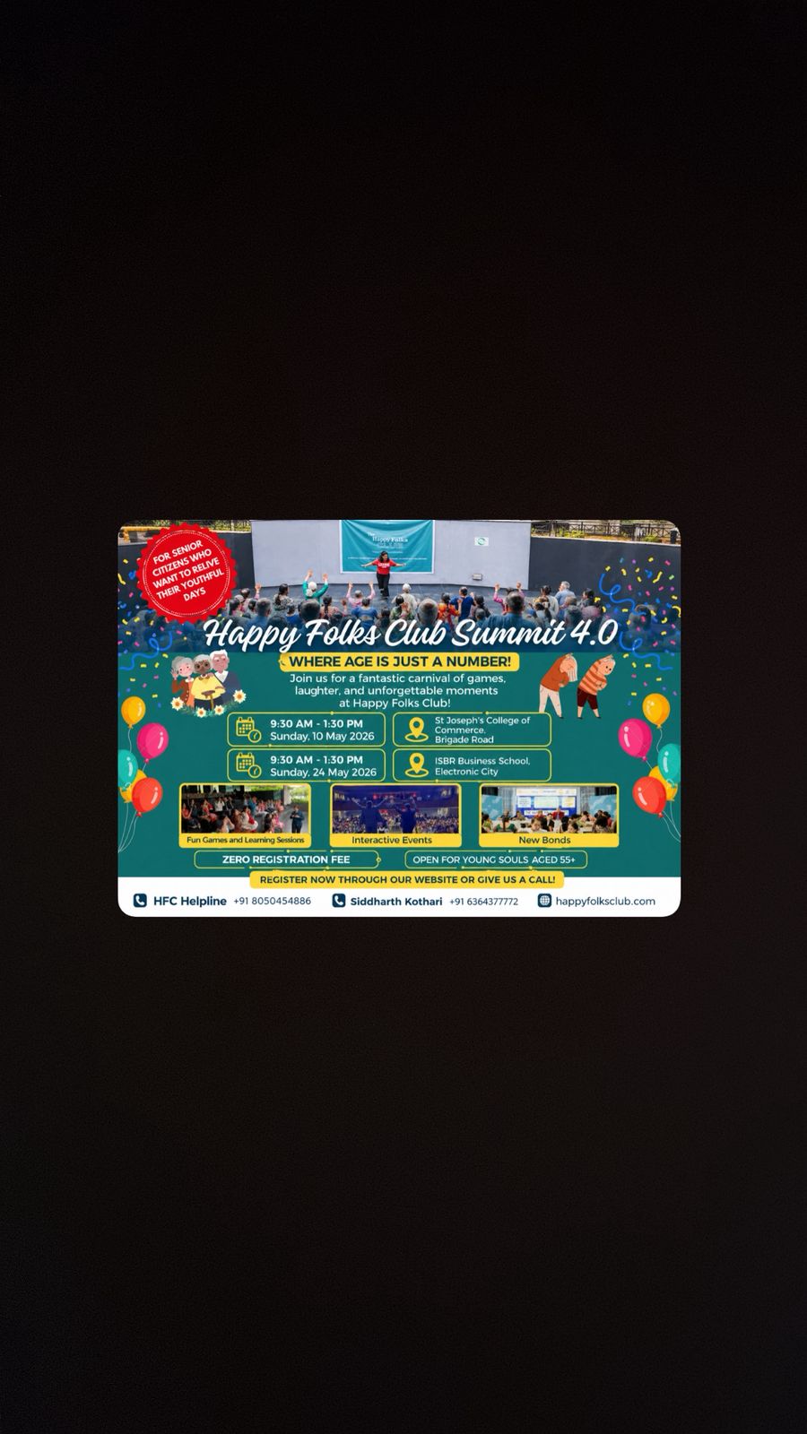 The Happy Folks Summit 4.0 (CARNIVAL FOR SENIOR CITIZENS)